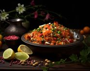 Vegetables biryani, biryani advertisement, biryani stock photo