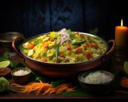 Thalassery vegetables biryani, biryani advertisement, biryani stock photo