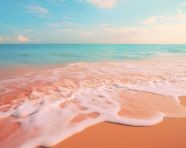 A beach with waves and the sun out in the water, beaches stock images for travel websites