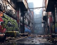 Modern day battlefield wallpaper a space with graffiti, free ai prompts and images floral photo backdrops
