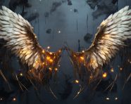 Angel wings for digital scrapbooking, free ai prompts and images floral photo backdrops