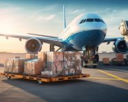 Cargo airplane loading for logistic and transport business, air transportation stock images, ai prompt air transportation, airplane stock images