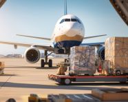Cargo plane loading for transport industry, air transportation stock images, ai prompt air transportation, airplane stock images