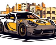 Street racing sticker design, bumper stickers stock image, bumper stickers ai prompt, ai-generated bumper stickers