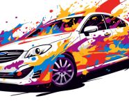 White background car stickers, bumper stickers stock image, bumper stickers ai prompt, ai-generated bumper stickers