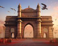 Gate of india with birds, gateway of india mumbai stock image, gateway of india mumbai ai prompt, gateway of india mumbai photo