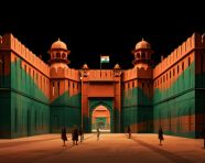 Red fort delhi india, red fort stock image, ai generated red fort stock image, red fort stock photo