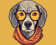 Hipster dog art cute anthropomorphic canines, animal t-shirt designs, animal t-shirt design stock images, animal t-shirt design ai prompts