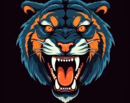 Angry tiger vector, animal t-shirt designs, animal t-shirt design stock images, animal t-shirt design ai prompts