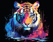 Tiger watercolor splash, animal t-shirt designs, animal t-shirt design stock images, animal t-shirt design ai prompts
