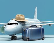 Travel essentials waiting at the airport, adventure travel stock images, adventure travel ai prompts, travel stock images ai