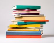 Colorful books soar on white, back to school stock images ai, back to school stock illustrations ai, back to school ai prompts