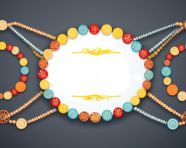 Decorated brother and sister bonding celebration raksha bandhan template design