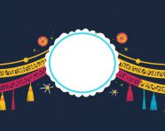 Rakhi template with creative indian background