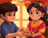 Beautiful rakhi celebration in india