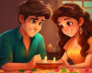 Happy durga puja celebration