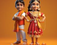 Siblings bonding over raksha bandhan, raksha bandhan stock photo, raksha bandhan vector illustration, raksha bandhan ai generator