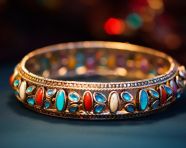 A colorful jewelry bracelet on top of a white background, raksha bandhan stock photo, raksha bandhan vector illustration, raksha bandhan ai generator