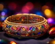 Jewelry bracelet with vibrant colors, raksha bandhan stock photo, raksha bandhan vector illustration, raksha bandhan ai generator