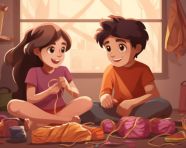 A brother and sister in an rakhi sitting on the floor and preparing food stock vector, raksha bandhan stock photo, raksha bandhan vector illustration, raksha bandhan ai generator
