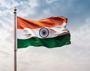 Red fort delhi india with india flag flying high, independence day stock image, independence day ai prompt