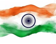 A watercolor painting of the indian flag on a white background, independence day stock image, independence day ai prompt