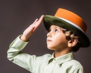 Little boy salute to indias independence day, independence day stock image, independence day ai prompt