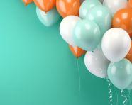 Colorful balloons celebration, independence day stock image, independence day ai prompt