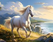 Horse country landscape, midjourney ai art, ai art, midjourney free prompts