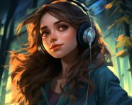 Beautiful music girl playing guitar hd wallpaper, midjourney ai art, ai art, midjourney free prompts