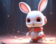 A cute ai generated cartoon bunny, midjourney ai art, ai art, midjourney free prompts