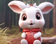 Ai bunnies in a garden, midjourney ai art, ai art, midjourney free prompts