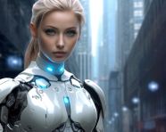 An image of female artificial intelligence, midjourney ai art, ai art, midjourney free prompts