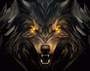 Cool wolf illustration, midjourney ai art, ai art, midjourney free prompts