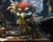 Feathery close-up, midjourney ai art, ai art, midjourney free prompts