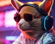 Hip hop mouse with headphones, midjourney ai art, ai art, midjourney free prompts