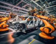 Robots are revolutionizing the car industry, assembly line car production, assembly line car manufacturing