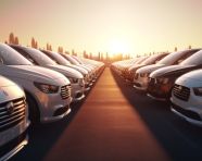 An image of many cars waiting for their day of delivery, assembly line car production, assembly line car manufacturing