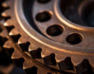 Close-up of a cogwheel, industrial machinery stock images ai, midjourney prompt ideas
