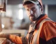 Machine operator focused on their task, industrial machinery stock images ai, midjourney prompt ideas