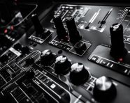 Machine control panel in black and white, industrial machinery stock images ai, midjourney prompt ideas