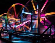 A long exposure of a machine in motion the machine, industrial machinery stock images ai, midjourney prompt ideas