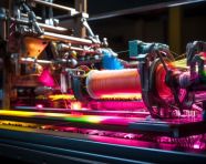 The machine in motion a time lapse shot, industrial machinery stock images ai, midjourney prompt ideas