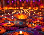 Diya is a festival held in indian cities, diwali festival stock image, diwali festival ai prompt