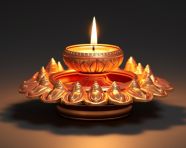 Diwali diya or oil lamp isolated festival of lights, diwali festival stock image, diwali festival ai prompt