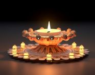 Bright diya lamp in festive mood, diwali festival stock image, diwali festival ai prompt