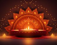 Vector illustration of diwali greeting card, diwali festival stock image, diwali festival ai prompt