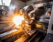 Cnc turning tool exerts force on metal, industrial machinery stock images ai, midjourney prompt ideas