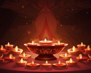 Diyas vector illustration for pooja, diwali festival stock image, diwali festival ai prompt