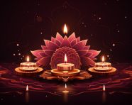 Vector illustration of diyas for pooja, diwali festival stock image, diwali festival ai prompt